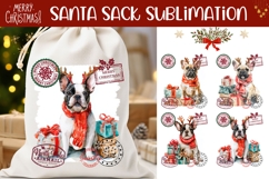 Christmas French Bulldog Santa Sack, Winter Santa Sack Product Image 1