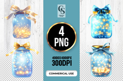Magic Light Jar Clipart Sublimation PNG Product Image 1