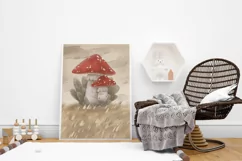 FLY AMANITA MUSHROOM Amanita muscaria, fly agaric hand paint Product Image 2
