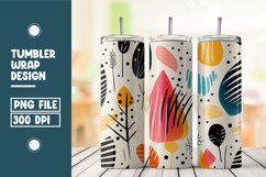 Abstract Shapes And Leaves Tumbler Wrap Sublimation Product Image 1