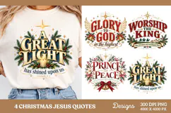 4 Christian Christmas PNG Designs, 4 Bible Verse Christmas P Product Image 1