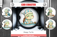 Car Coaster Sleepy Turtle Product Image 1