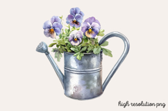 Watercolor Spring Garden Clipart PNG Product Image 1
