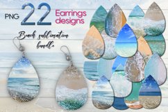 #BeachLife | 22 teardrop earring sublimation designs, PNG Product Image 1