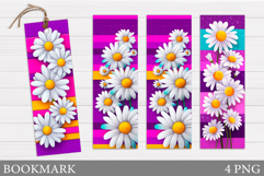 Daisy Flowers Bookmark. Floral Bookmark Printable Product Image 1