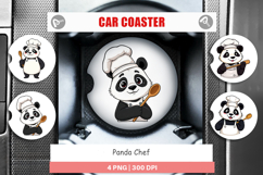 Car Coaster Chef Panda Product Image 1