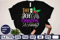 The Joy Of Christmas Is Family SVG Cut File Product Image 1