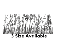 Wildflower Line Art Embroidery Design Product Image 1
