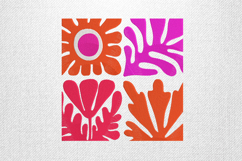 Vibrant Floral Abstract Block Embroidery Design Product Image 1