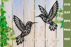 Hummingbird Wall Art Design, Laser cut, Cricut Product Image 1