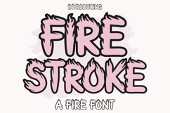 Firestroke Font OTF TTF | Flame Letters SVG Cricut Font Product Image 1