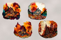 Autumn clipart | 8 designs made with alcohol ink,PNG Product Image 2