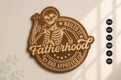 Fatherhood Skeleton Laser Cut SVG Product Image 1