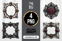 Vintage Ornate Frame Clipart Sublimation PNG Product Image 1