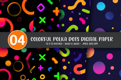 Colorful Polka Dots Digital Paper Product Image 1