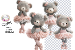 Bear, Teddy Bear, Shabby Chic, Ephemera, PNG, Clipart Product Image 1