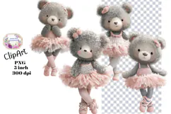 Bear, Teddy Bear, Shabby Chic, Ephemera, PNG, Clipart Product Image 1