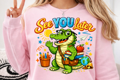 Alligator Teacher Last Day of School Png Product Image 2