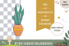 Hand Drawn House Plant Illustration, Cartoon House Plant Product Image 1