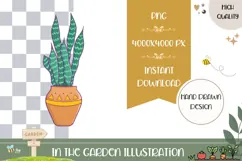 Hand Drawn House Plant Illustration, Cartoon House Plant Product Image 1