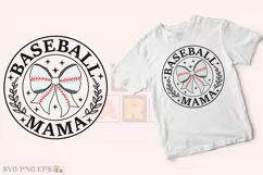 Bow Game Day Png Coquette Baseball Mama SVG T-shirt Design Product Image 2