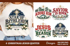 4 Christian Christmas PNG Designs, 4 Bible Verse Christmas P Product Image 1