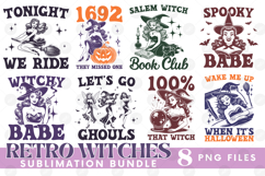 Vintage Funny Sarcastic Witch Halloween PNG DTF Bundle Product Image 1