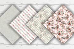 Christmas Digital Paper, Winter Floral Seamless Patterns Product Image 2