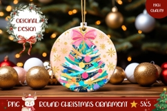 Cute Christmas Ornament, Pink Christmas Tree Ornament Product Image 1