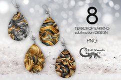 Metallic design | 8 Teardrop Earring sublimation designs Product Image 1