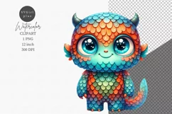 Monster clipart, Nursery clipart, Cute clipart Product Image 1
