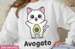 Avogato PNG, Funny Cat Sublimation PNG Product Image 2