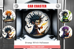 Car Coaster Grumpy Witch Product Image 1