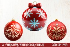 3D Christmas Sublimation Clipart Product Image 1