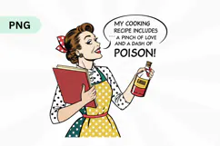 My cooking recipe includes a pinch of love and a dash PNG Product Image 1