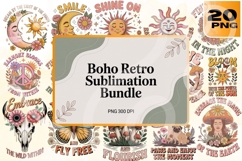 Boho Retro Sublimation Bundle PNG Product Image 1