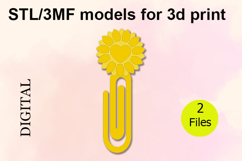 Paper Clips, Sunflower STL/3MF files for 3D Printing Product Image 1