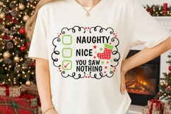 Naughty Nice You Saw Nothing Svg, Christmas Checklist Svg. Product Image 2