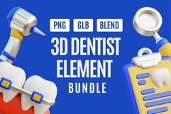 3D Tooth and Dentist Tools Collection Product Image 1