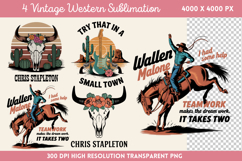 Vintage Western Sublimation Bundle PNG Product Image 2