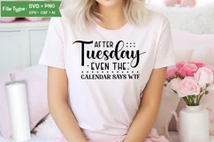 After Tuesday Even The Calendar Says Wtf SVG Cut File Product Image 1