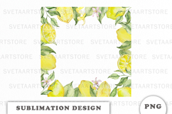 Watercolor Lemons Frame png Product Image 1