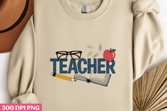 TEACHER PNG, Sunflower Sublimation PNG Product Image 2