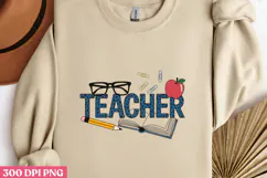 TEACHER PNG, Sunflower Sublimation PNG Product Image 2