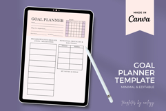 Goal Planner Template Canva | Minimalist Goal Planner Product Image 1