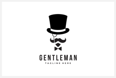 Gentleman Logo Design Vector Illustration Product Image 1