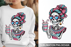 Funny Skeleton Messy Sublimation Design - Funny Skeleton PNG Product Image 1