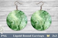 Light Green Earrings Template, Abstract Sublimation Design Product Image 1