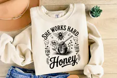 She work hard for the Honey svg | Svg Cut Files | Shirt Svg Product Image 2