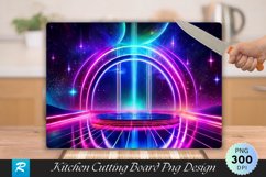 Neon Lights Cutting Board Sublimation Design Product Image 1